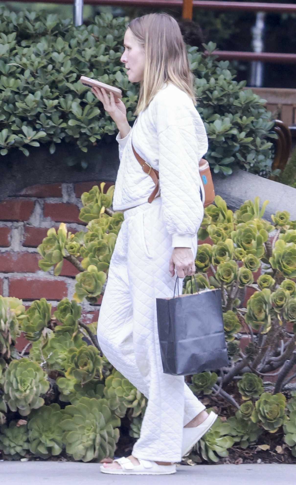 Kristen Bell in a White Sweatsuit