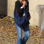 Maria Bello in a Blue Jeans Was Seen Out in Paris 09/14/2023