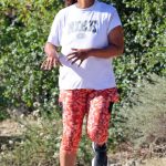 Naomi Osaka in a White Tee Goes for a Jog in Los Angeles 08/30/2023