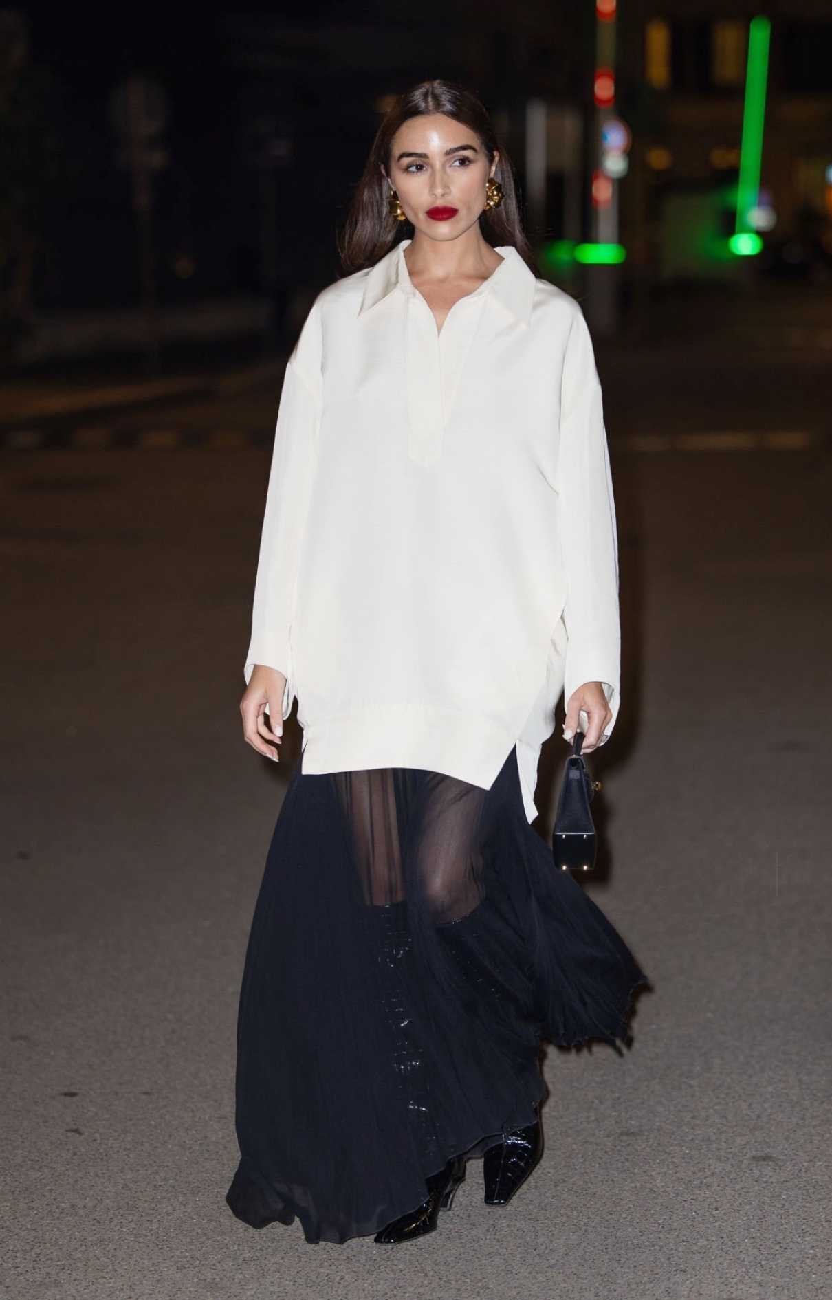 Olivia Culpo in a Black Skirt