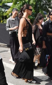 Irina Shayk in a Black Dress