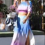 Alessandra Ambrosio in a Two Tone Ensemble Was Seen Out in Venice Beach 10/18/2023