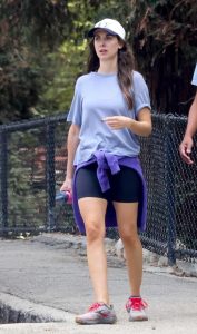 Alison Brie in a Grey Tee