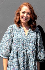 Alyson Hannigan in a Floral Dress