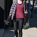 Alyson Hannigan in a Plaid Shirt Leaves the Dancing with the Stars Rehearsal Studio in Los Angeles 10/20/2023