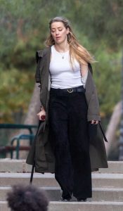 Amber Heard in a Black Pants