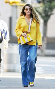 Blake Lively in a Yellow Sweater