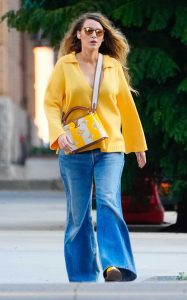 Blake Lively in a Yellow Sweater