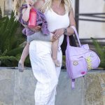 Hilary Duff in a White Tank Top Was Seen Out with Her Doughter in Studio City 10/19/2023
