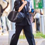 Irina Shayk in a Black Pantsuit Was Seen Out in New York 10/05/2023