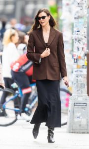 Karlie Kloss in a Brown Blazer