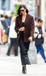 Karlie Kloss in a Brown Blazer