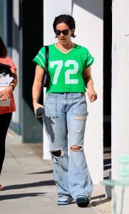 Katie Maloney in a Green Tee