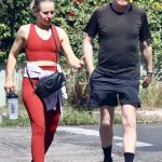 Kristen Bell in a Red Workout Ensemble Was Spotted Out with Jesse Tyler Ferguson in Los Feliz 10/05/2023