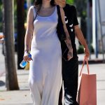 Noah Cyrus in a White Dress Was Seen Out with Her Fiance Pinkus on Melrose Avenue in Los Angeles 10/05/2023