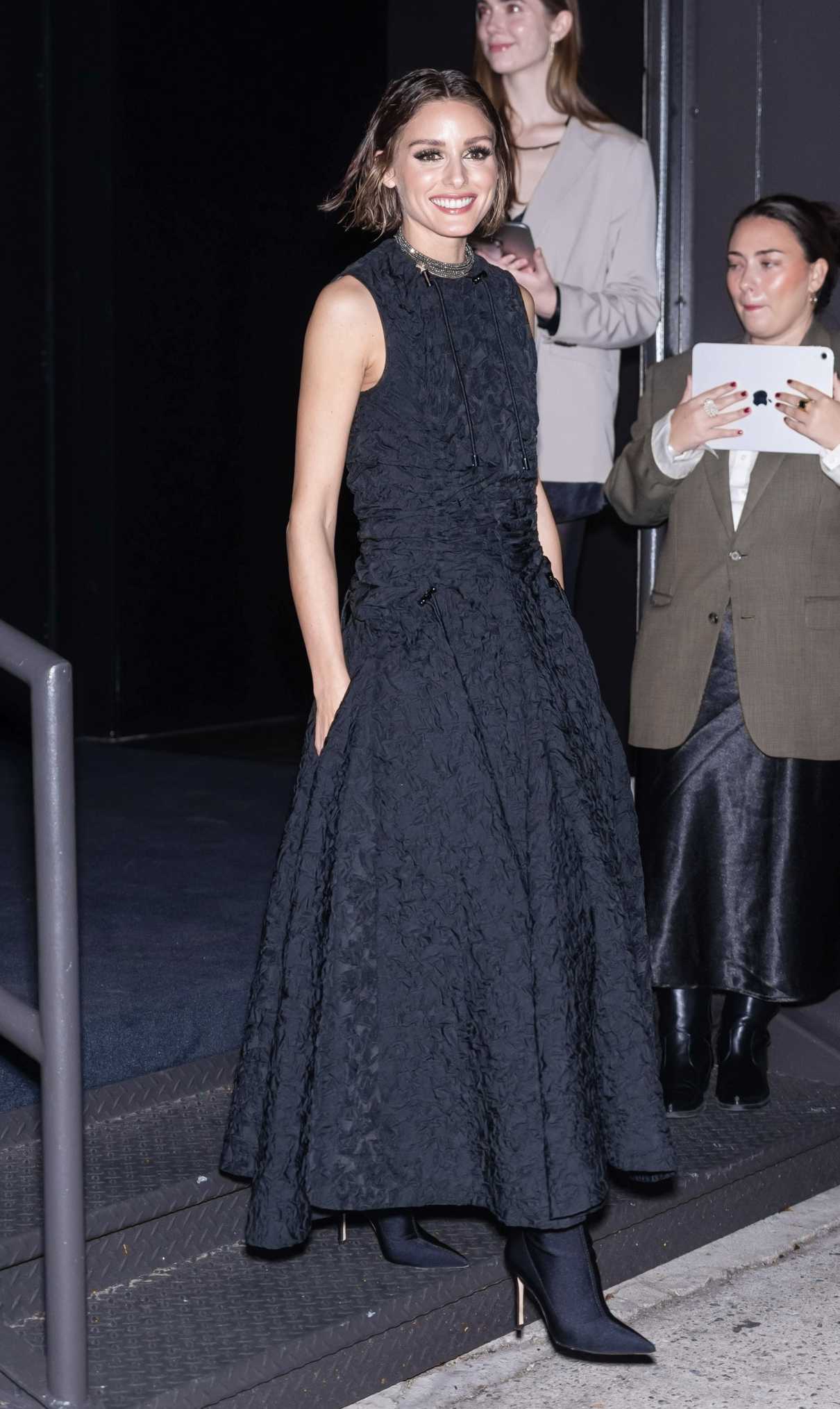 Olivia Palermo in a Black Dress