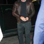 Pedro Pascal in a Brown Leather Jacket Heads to SNL Afterparty in New York 10/22/2023