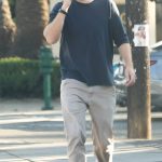 Robert Pattinson in a Black Tee Was Seen Out in Los Angeles 10/24/2023