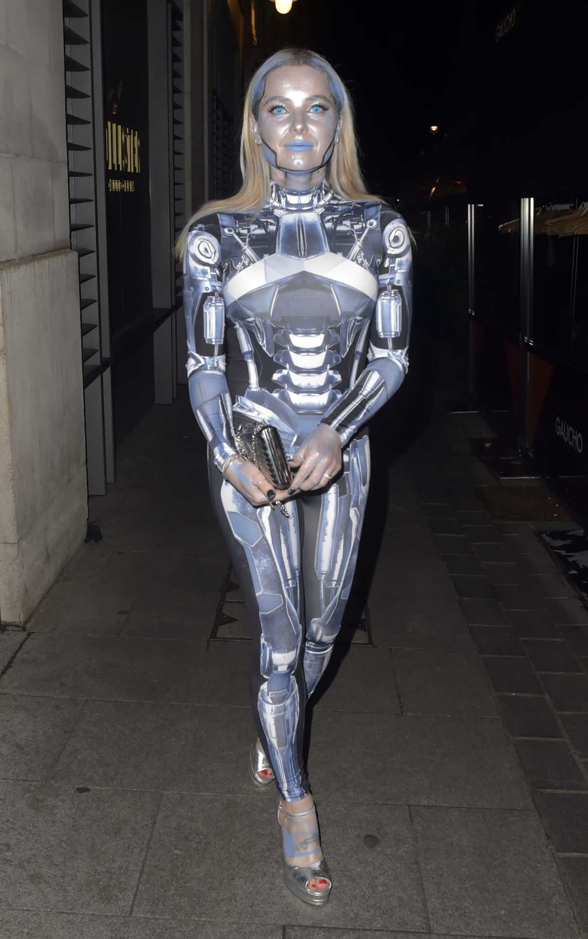 Sian Welby in a Fancy Catsuit