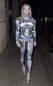 Sian Welby in a Fancy Catsuit