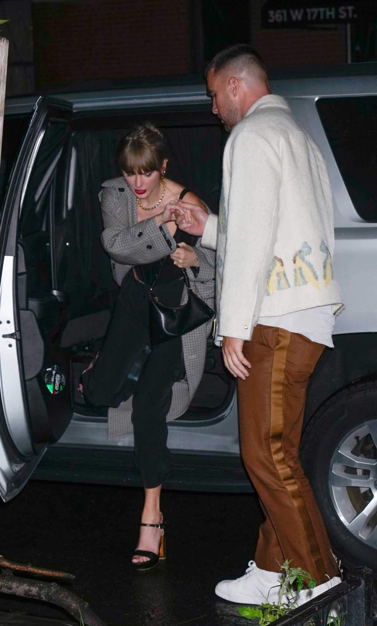 Taylor Swift in a Grey Trench Coat