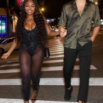 Whitney Adebayo in a Black Swimsuit Was Seen Out wit Lochan Nowacki in Los Angeles 10/21/2023