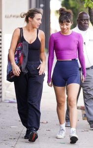 Xochitl Gomez in a Purple Long Sleeves T-Shirt