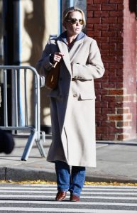 Amy Robach in a Beige Coat