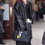 Dua Lipa in a Black Leather Coat Was Spotted After Lunch in New York 11/28/2023