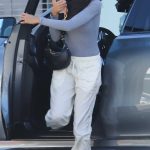 Eiza Gonzalez in a White Track Pants Was Seen Out in Los Angeles 11/01/2023