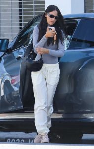 Eiza Gonzalez in a White Track Pants