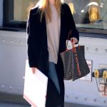 Elle Fanning in a Black Beanie Hat Was Seen Out for Shopping in Soho in NYC 11/03/2023