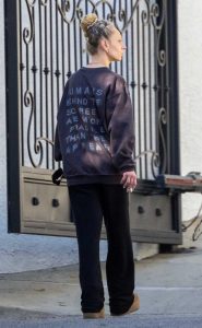 Juno Temple in a Black Sweatshirt