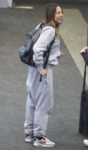 Melanie Chisholm in a Grey Sweatsuit