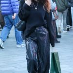 Myleene Klass in a Black Sweater Arrives at the Smooth Radio in London 11/25/2023