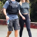 Robert Pattinson in a Black Cap Hiking with Suki Waterhouse in Los Angeles 11/11/2023