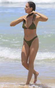 Alison Brie in an Olive Bikini