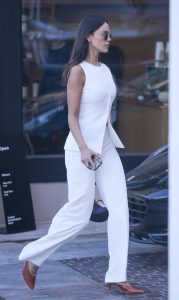 Eiza Gonzalez in a White Pantsuit