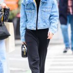 Gigi Hadid in a Blue Denim Jacket Was Seen Out in New York 12/06/2023