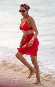 Lauren Silverman in a Red Bikini