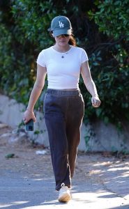 Lucy Hale in a White Tee