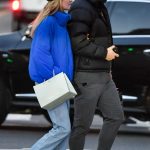 Meghann Fahy in a Blue Jacket Was Seen Out with Leo Woodall in New York 12/09/2023