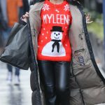 Myleene Klass in a Black Puffer Coat Arrives at the Smooth Radio in London 12/08/2023