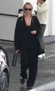 Nicole Richie in a Black Pantsuit