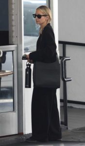 Nicole Richie in a Black Pantsuit