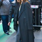 Phoebe Dynevor in a Black Coat Makes an Appearance on The Today Show in New York 12/19/2023