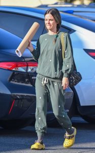 Rachel Bilson in an Olive Sweatsuit