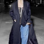 Rihanna in a Black Coat Was Seen Out in LA 12/10/2023