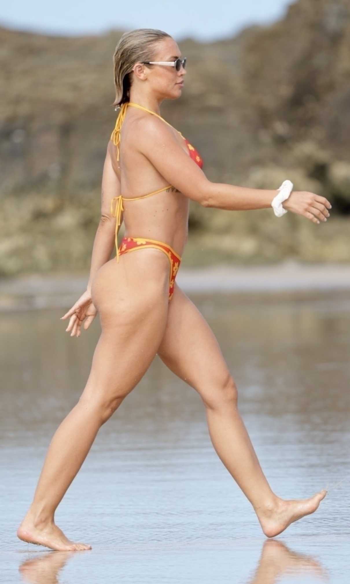 Tammy Hembrow in a Red Bikini