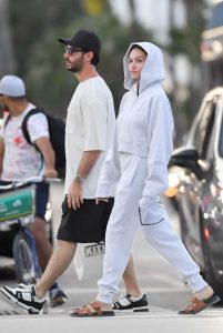 Thylane Blondeau in a Grey Sweatsuit